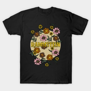 Rammstein Name Personalized Flower Retro Floral 80s 90s Name Style T-Shirt